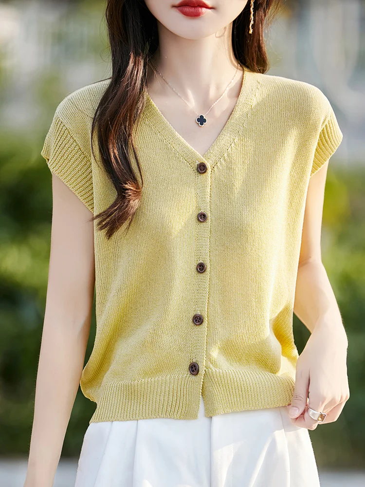 VネックオープンカーディガンまたはスウェットレディースTシャツサマー2025新作スリーブベースTシャツファッショナブルな大きいサイズフリースアイスTシャツ...