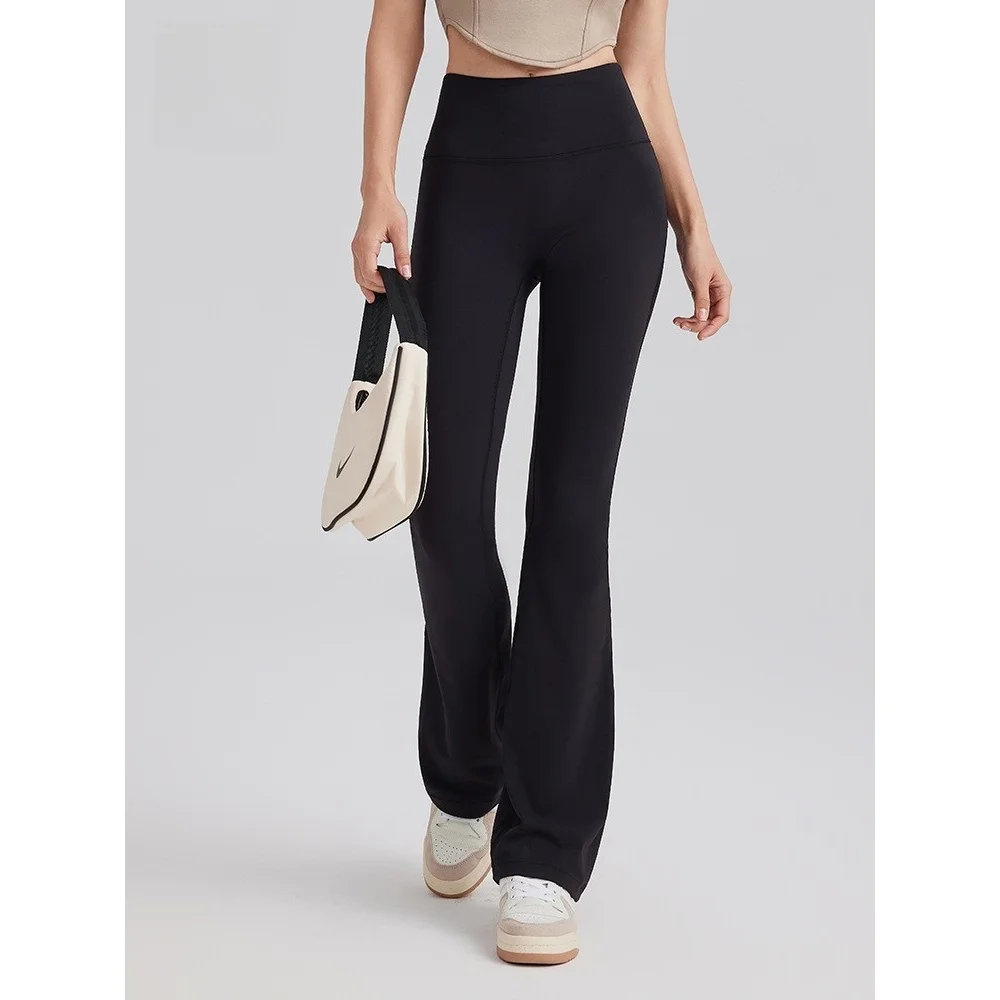 

High Waist Loose Women's Yoga Pants Tummy Control Breathable High Elastici Butt Lifting Casual Bell Bot Sports Pants
