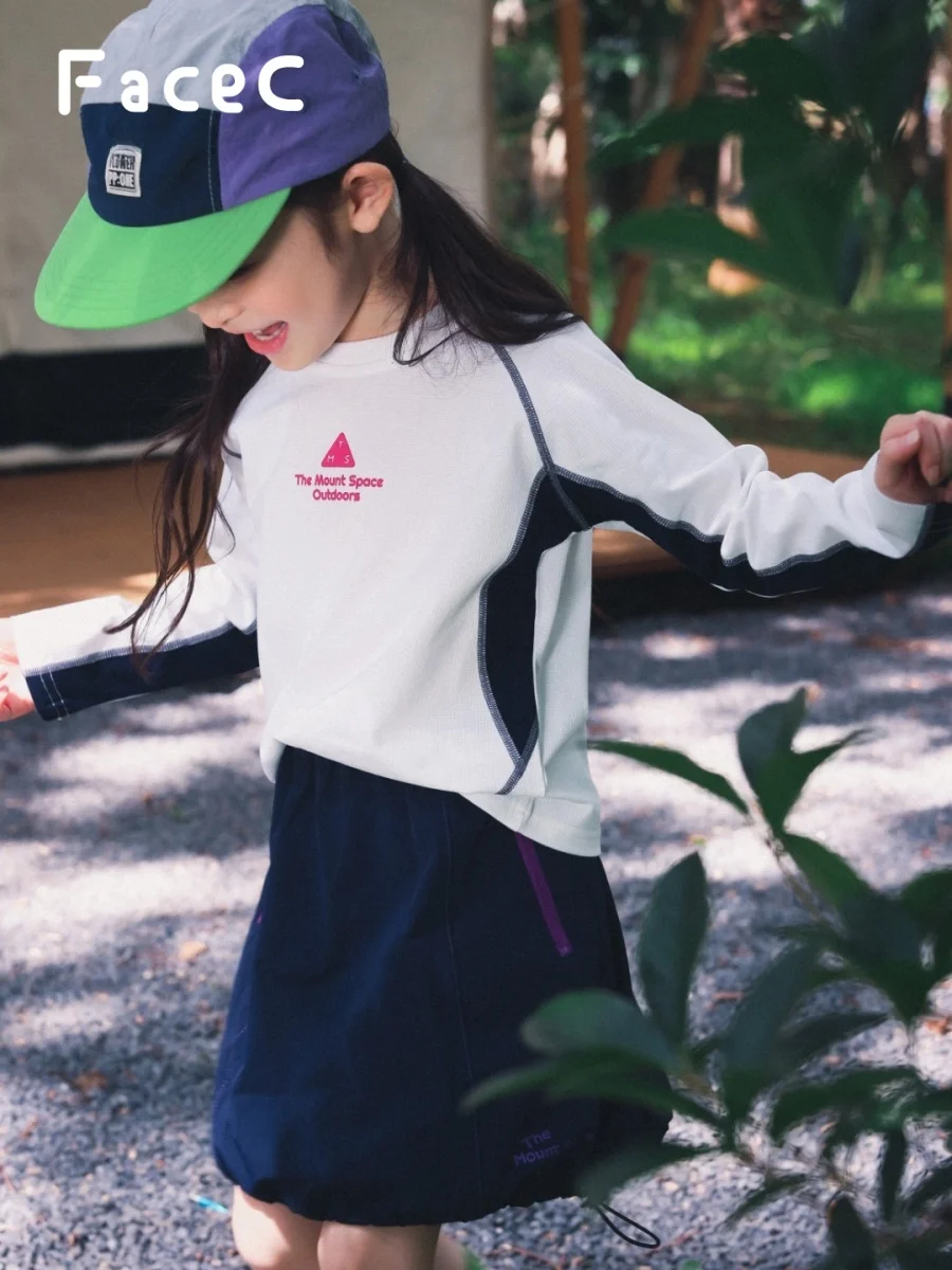 Quick Dry Outdoor Long Sleeve T Shirt for Girls FaceC Brand Spring Autumn New Style Stitching Solorona Material Comfortable