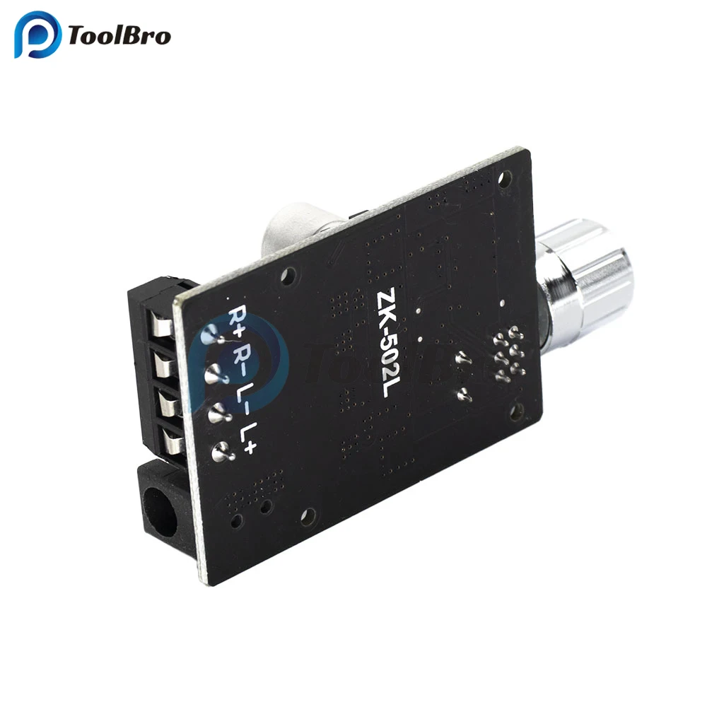 ZK-502L 50W+50W Mini Bluetooth 5.0 Stereo Digital Power Amplifier Board DC 5-24V Audio Amp for Home Car Speaker Subwoofer