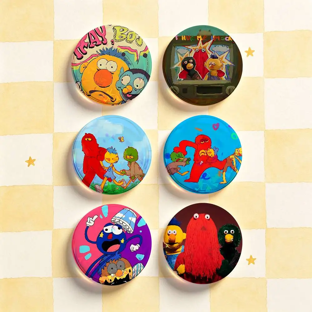 D-Dont Hug Me Im Scared Custom Badges 75mm 44mm 25mm 32mm 58mm Hat Backpack Accessories Toys Collect Gifts Large