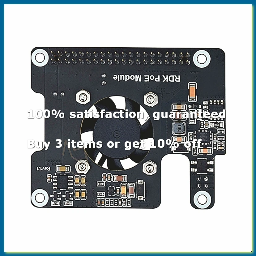 For RDK X5 PoE HAT with Fan+Heatsink for D-Robotics RDK X5 Motherboard IEEE 802.3af/At Expansion Board-A32R