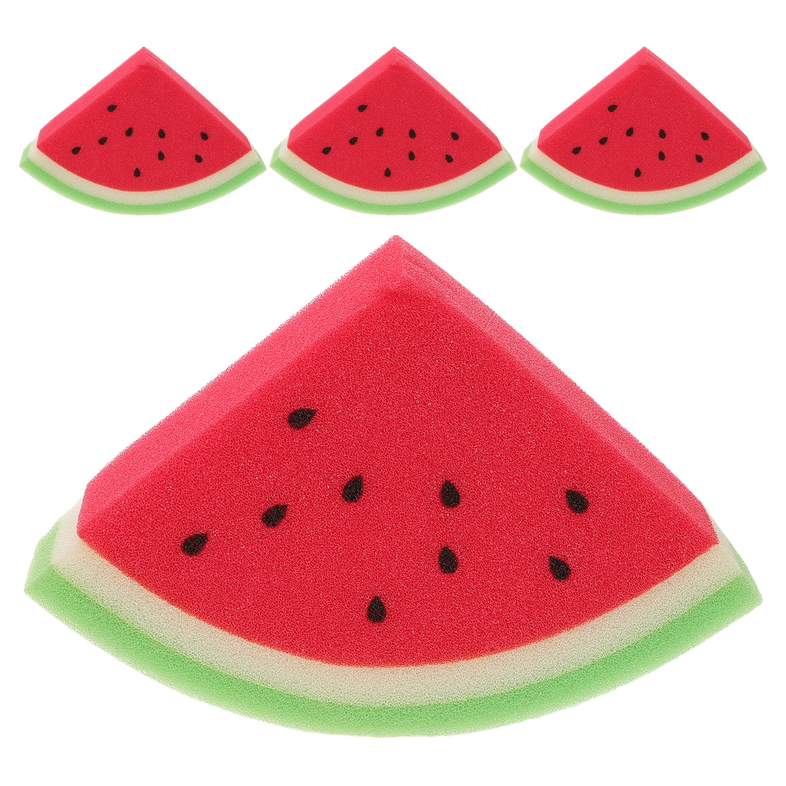 

4pcs Beach Cleaning Brush Portable Sand Remover Fruit Shaped Sponge Vacation Accessories Sand Cleaning Tool Durable Material