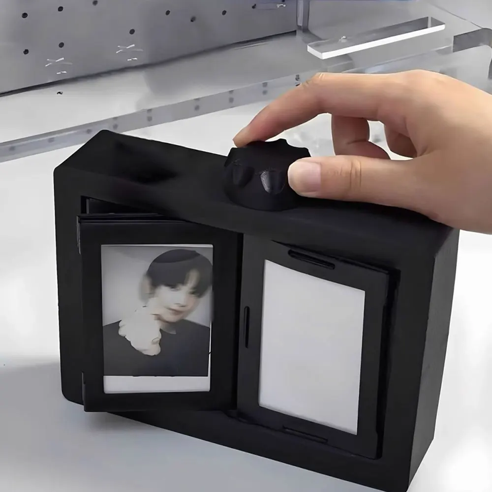 Plastic Rotatable Photo Frame for Desktop Decoration