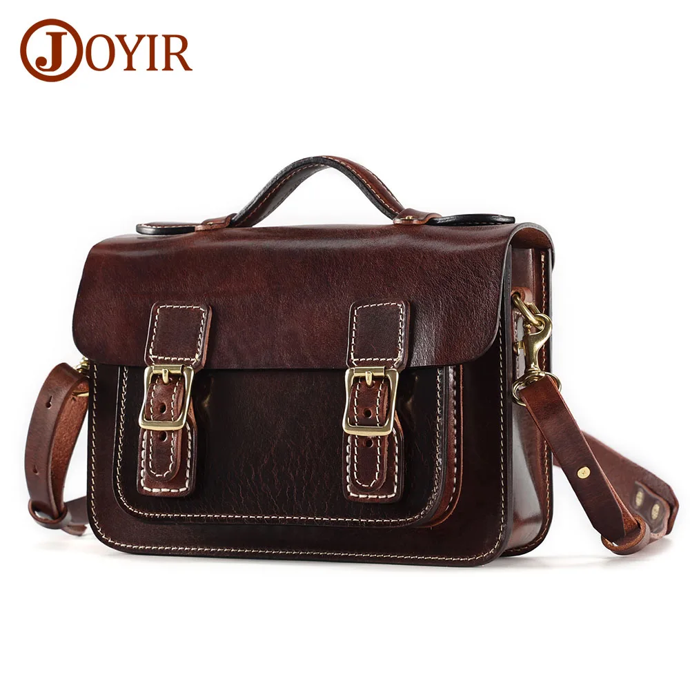 

JOYIR Genuine Leather Crossbody Bags Men Trendy Retro Messenger Sling Bag for Male Casual Shoulder Bag Satchel Bags Handbag