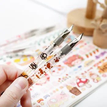 Kawaii Kat Poot Utility Mes Draagbare Pen Mes Doos Envelop Opener Diy Scrapbooking Stickers Papier Cutter Handgemaakte Snijgereedschap