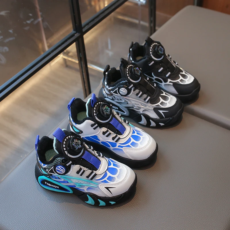 

Children's sports shoes, children's casual warm shoes, leather running shoes, student boys' basketball shoes