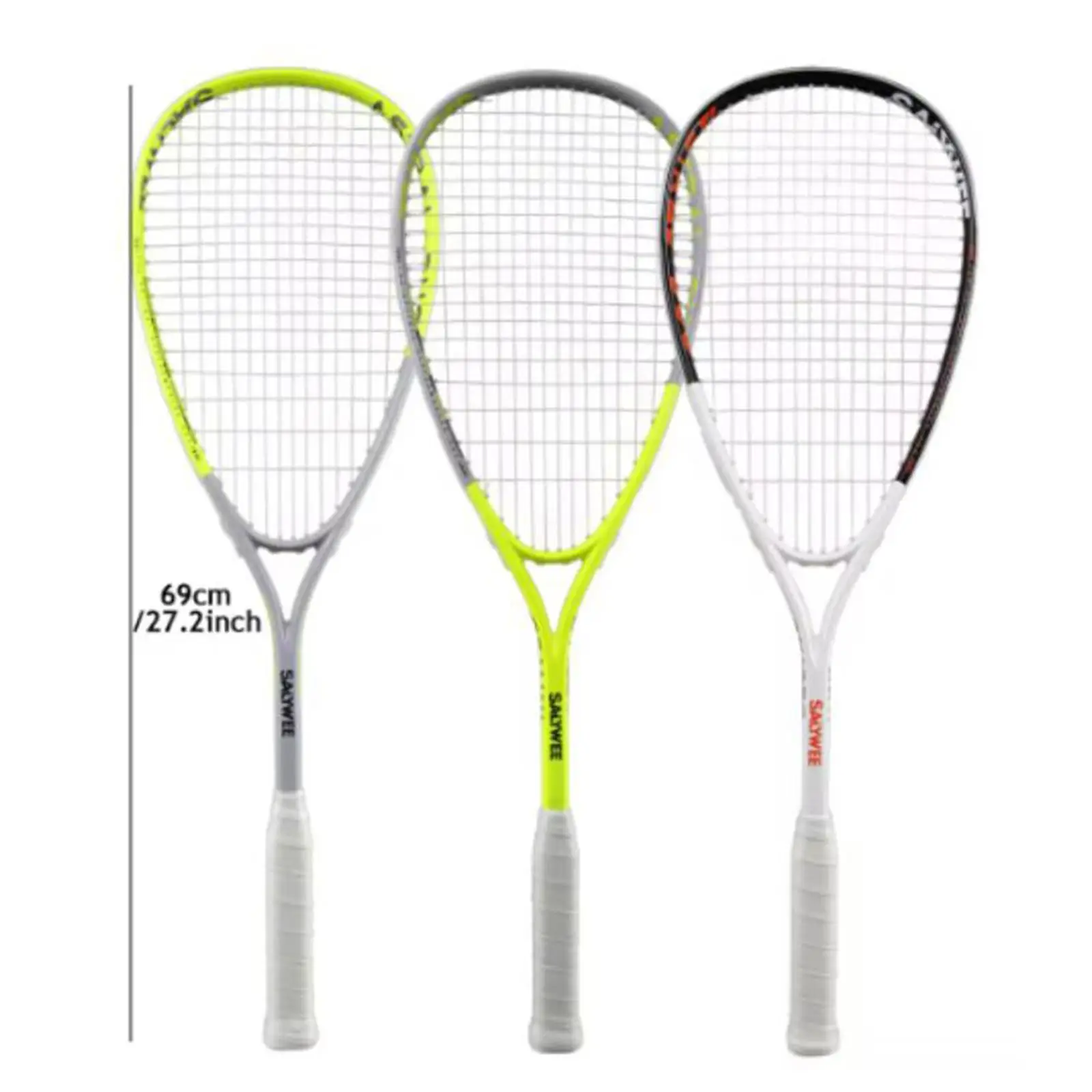 Carbon Fiber Frame Squash Racket Squash Paddle Classical Multifunction Supplies Tear Drop Squash Racquet for Office Traveling