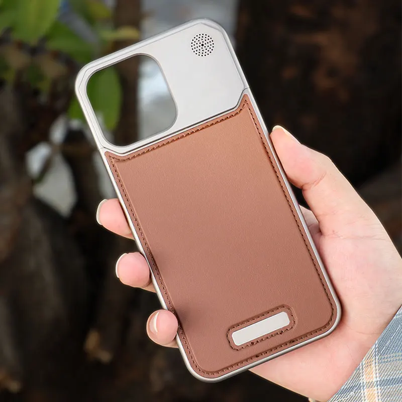 

Роскошный кожаный чехол для телефона с ароматом для Iphone 13 14 15 Pro Max, магнитный Алюминиевый металлический чехол для телефона для IPHON 13 14 15 Promax