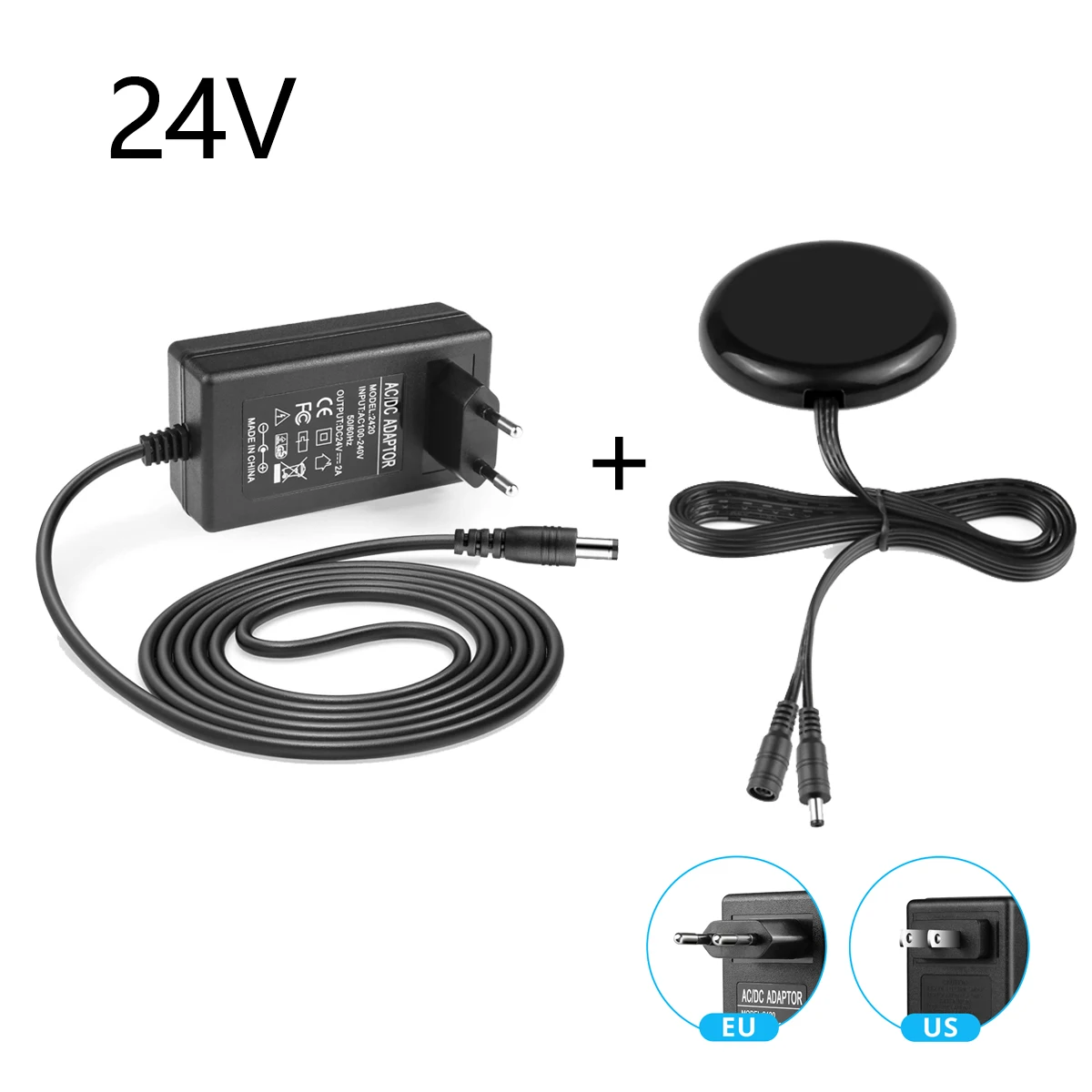 

Black Power Adapter 24V 2A 3A Supply Charger with Penetration 20mm Mirror Touch Control Switch Dimming,Lighting Transformador