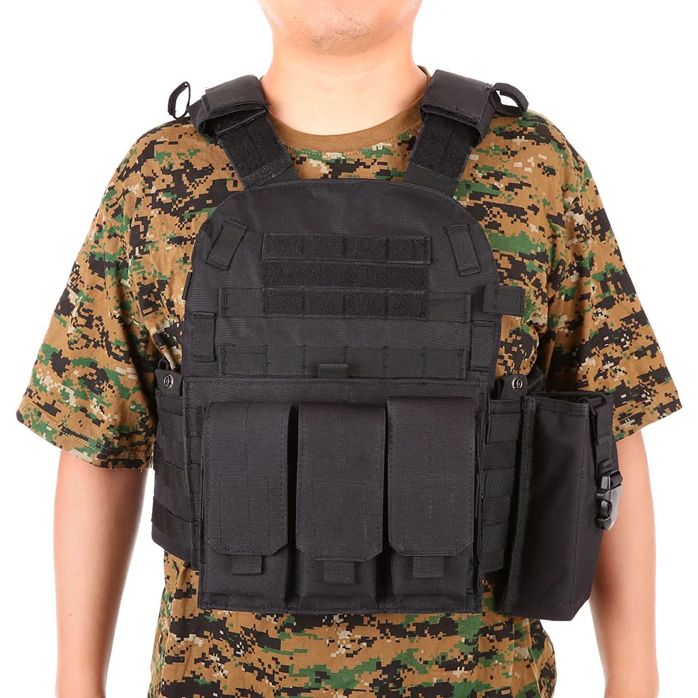 6094 Tactical Vest Airsoft Plate Carrier 094K Molle M4 Mag Pouch Body Armor Outdoor  Paintball Hunting Combat Vests