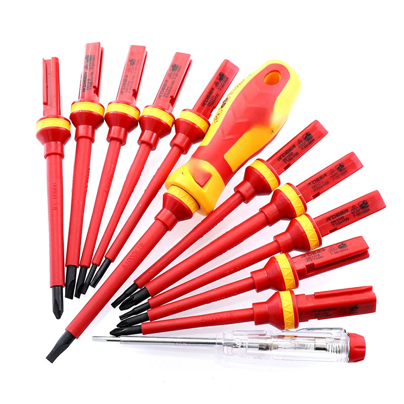 13 piece insulated screwdriver set, 1000V cross Phillips screwdriver, multifunctional electrician tool set