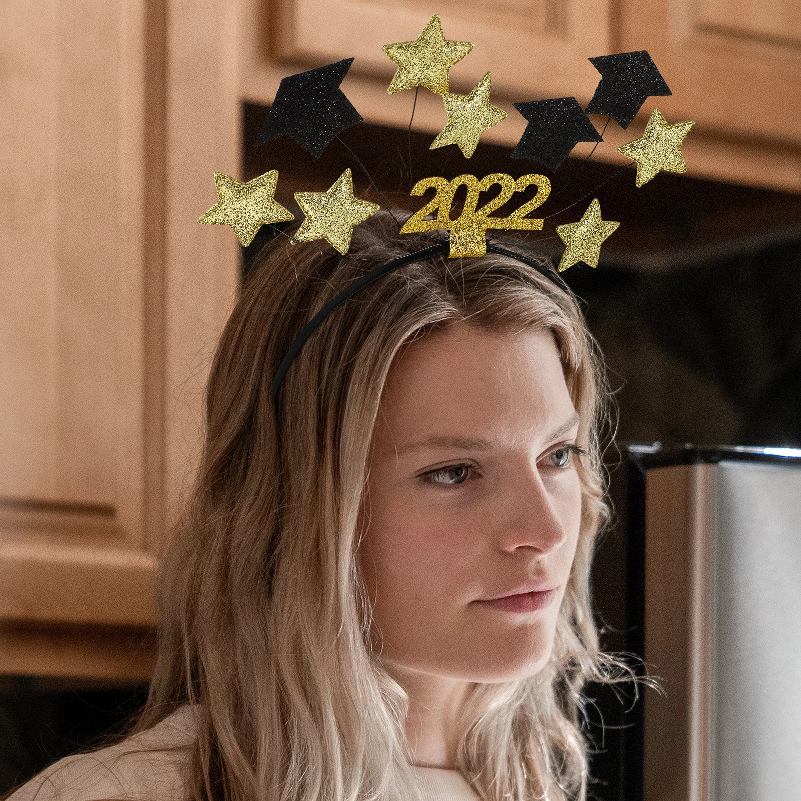 

Doctor Hat Headband Golden 2023 Graduation Hair-hoop Mini Hat Hairband Accessories Durable Practical Trencher Design Fixed