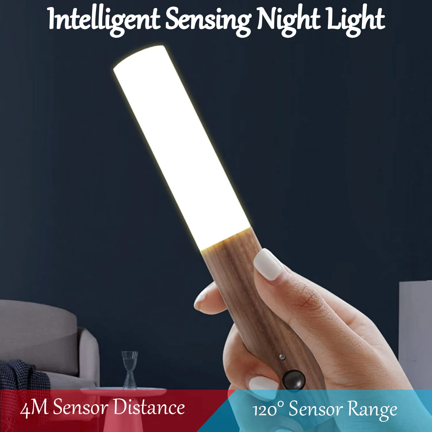 

Night Light Motion Sensor Light Indoor Led Magnetic Auto Portable No Plug Lamp USB Charge for Wall Hallway Wardrobe Table