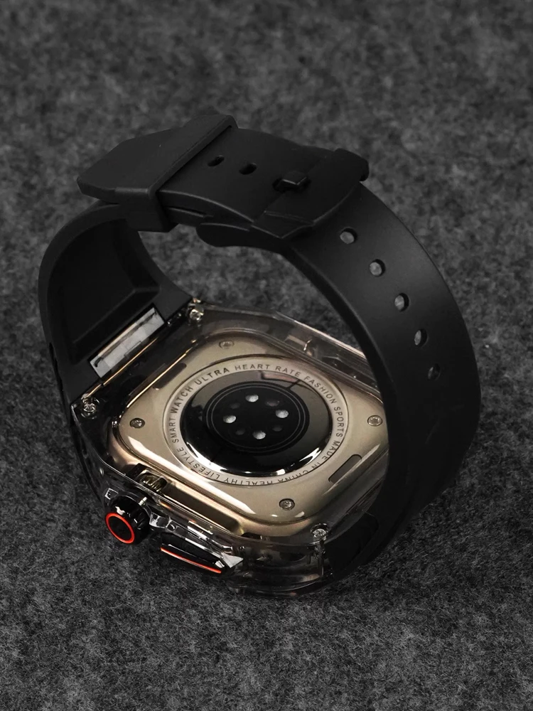 الرياضة سيليكون الفرقة لساعة أبل الترا 2 10 9 8 7 6 قطرة مقاومة للصدمات واقية ل iWatch 44 مللي متر 45 مللي متر 46 مللي متر 49 مللي متر