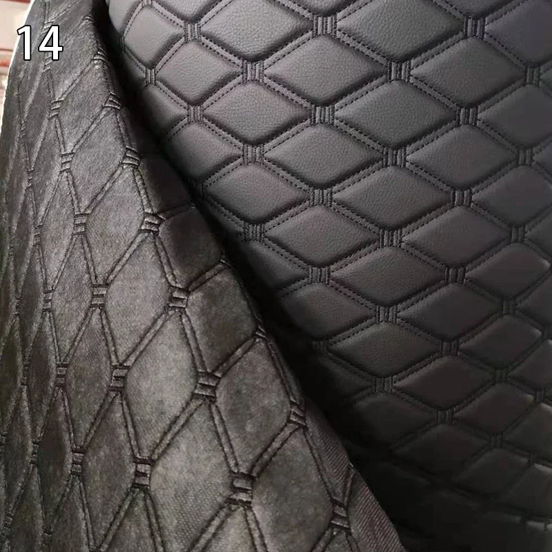 100x158cm Faux Leather Fabric Foam Quilted Padded for Car Interior Seat Cover Sofa Cushion Wear Resistant DIY image 3