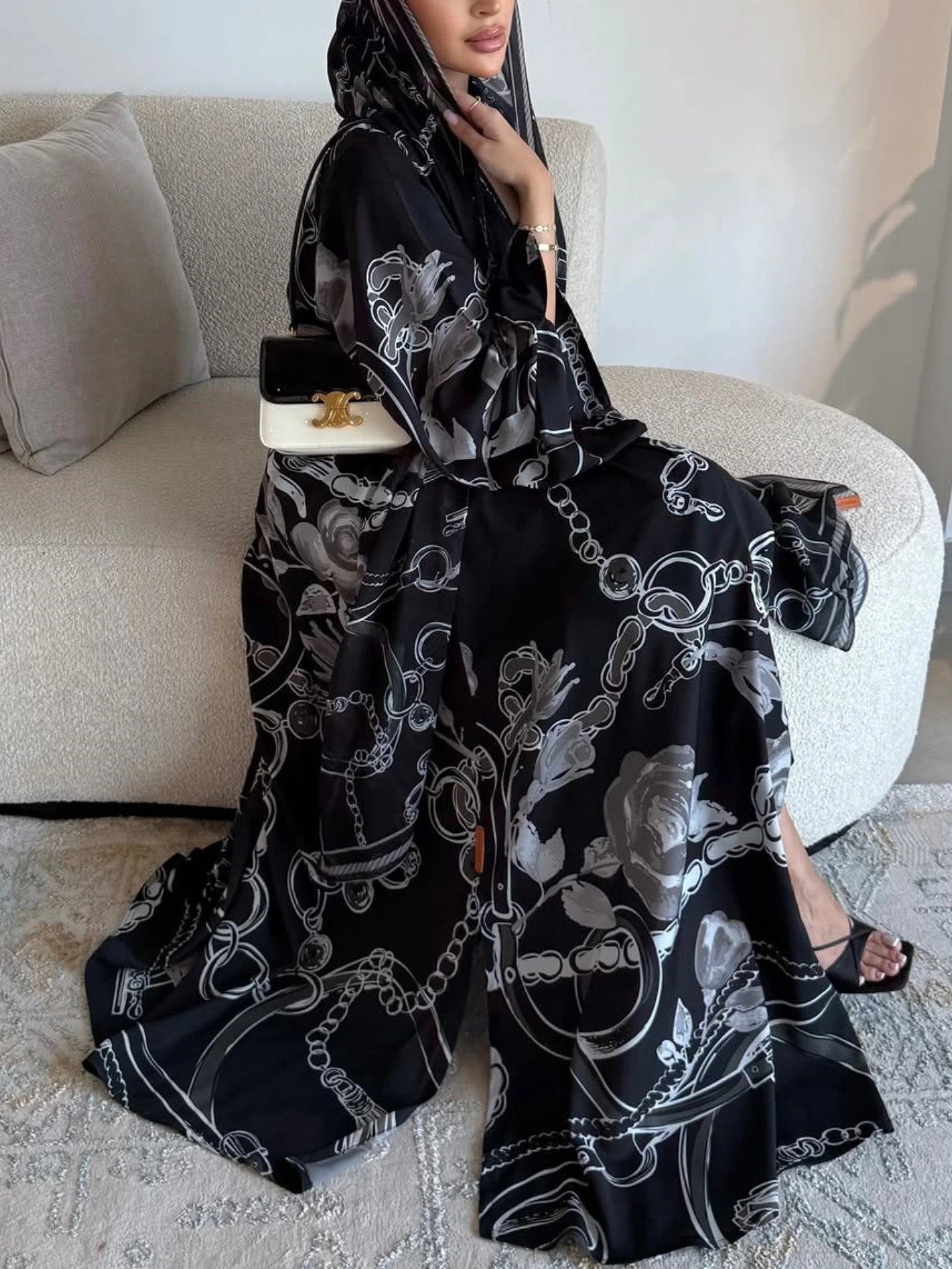 

Ид женский платок-кардиган с принтом Абая, мусульманское открытое платье Vestidos Largos Abayas Caftan Dubai Morocco Kaftan Ramadan Saudi Robe