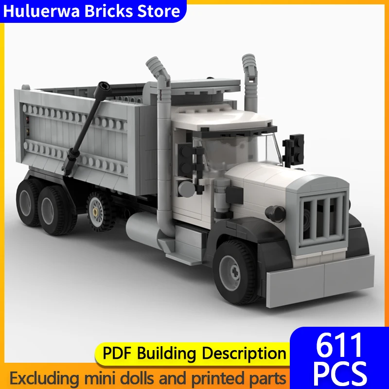 

Модель городской автомобиль MOC, строительные кирпичи, самосвал, транспортный грузовик, модульная технология, детские праздничные подарки, сборные игрушки, костюм