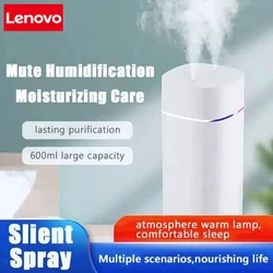 Lenovo Air Humidifier With Dual Spout High Capacity Essential Oil Diffuser cool Mist Maker Silent NightLight For Home Car Office
