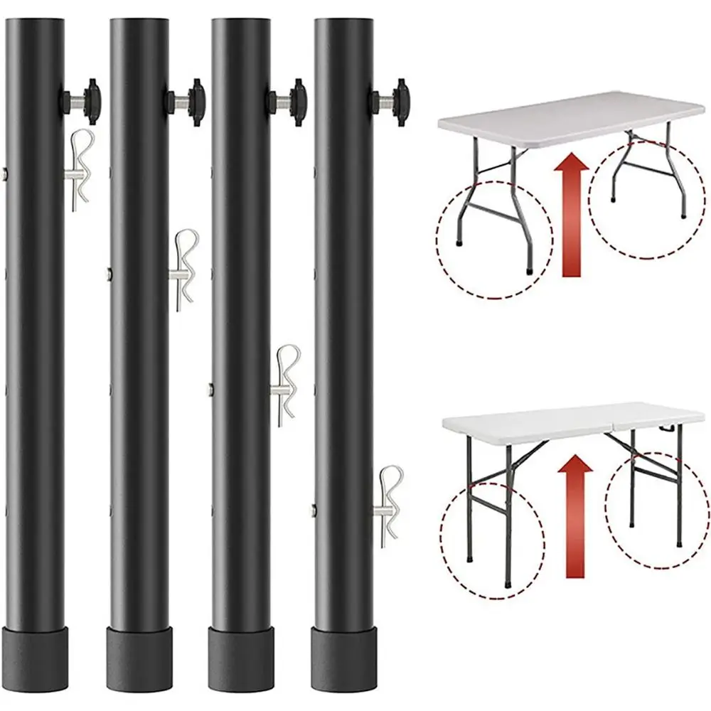 Folding Tables Leg Table Leg Extenders Stainless Steel Furniture Leg Desk Leg Risers 20cm/44cm Universal Table Height Extenders