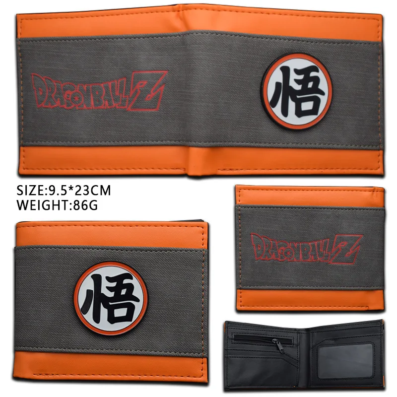 Anime Dragon Ball Wukong Short Purse Young Men Women Students Fashion Short Wallet Gifts for Children