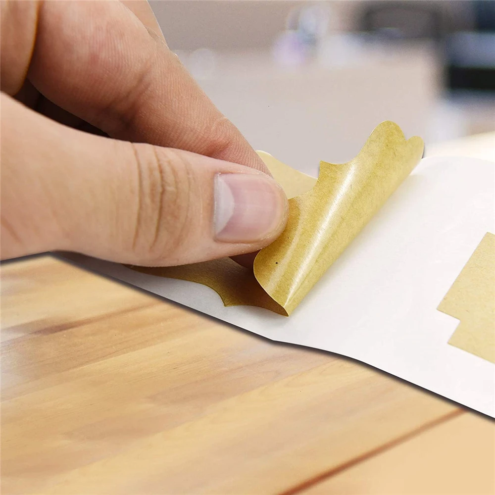 300 шт., натуральные коричневые наклейки для поздравления