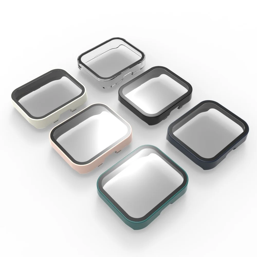 Ultra Thin Hard PC Case กระจกนิรภัยป้องกันหน้าจอฝาครอบป้องกันสําหรับ Huami Amazfit Bip 5