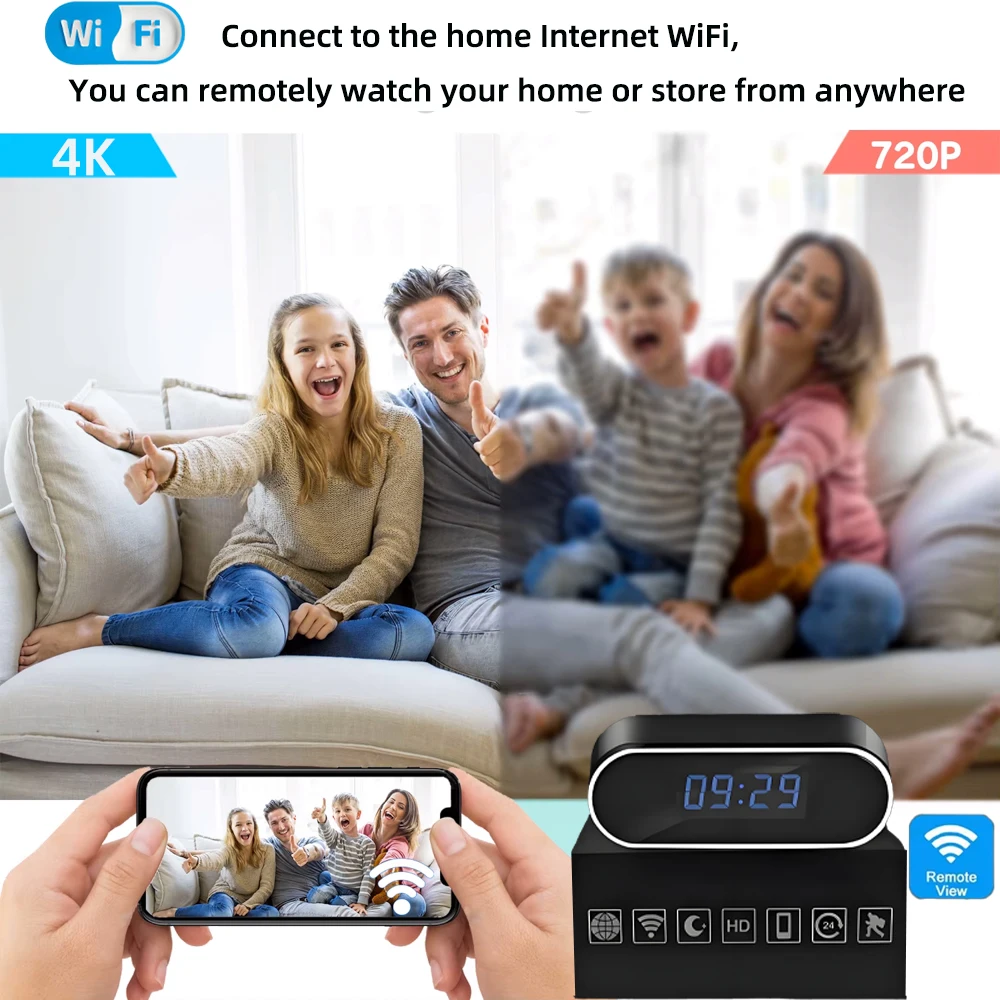 كاميرا واي فاي جديدة بدقة 4K عالية الدقة، وضوح مطور، رؤية ليلية بالأشعة تحت الحمراء، تدعم الرؤية عن بعد، كشف الحركة، كاميرا لاسلكية منزلية