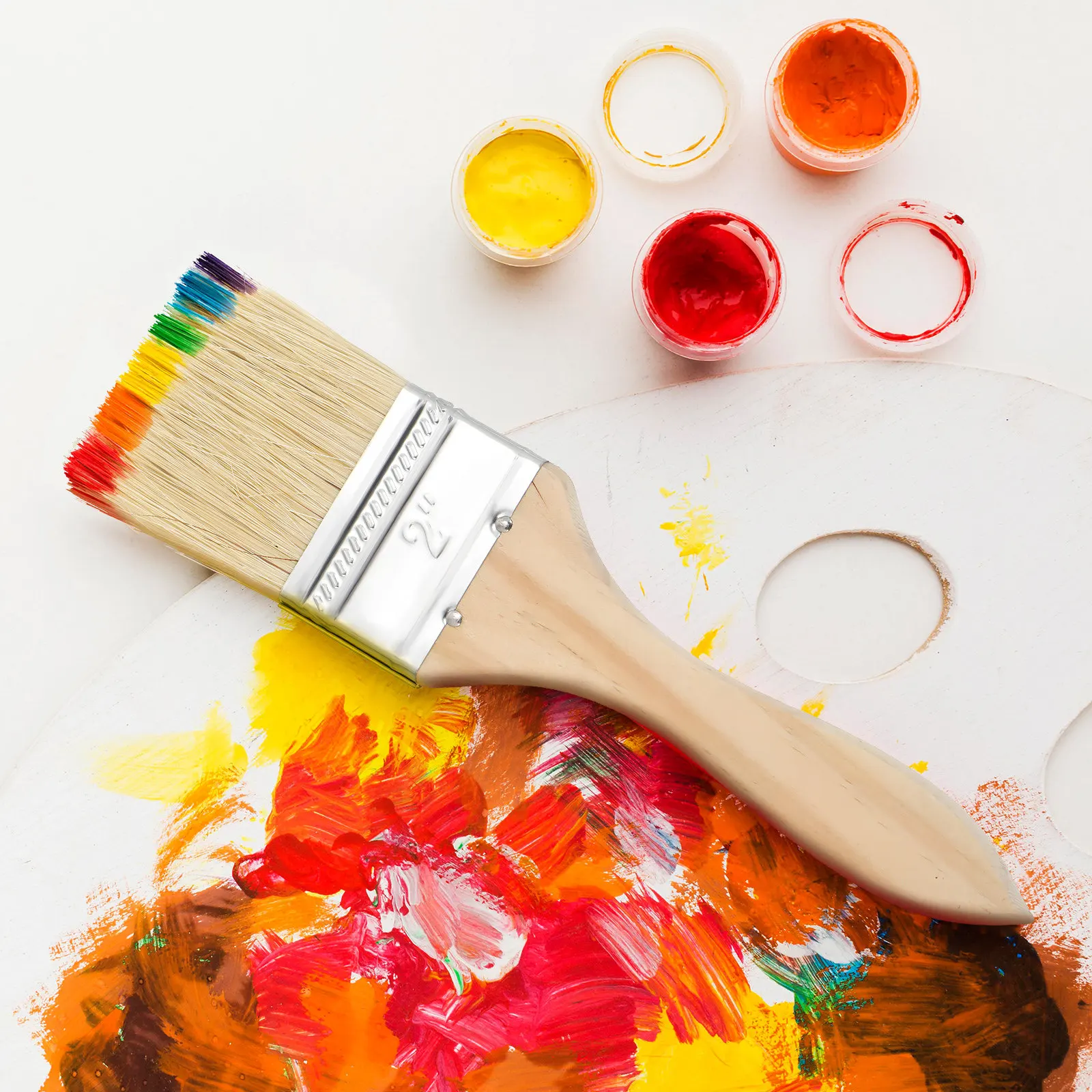 30Pcs Kuas Cat Datar Gagang Ka - Wood Stain Brush ulasan dan harga
