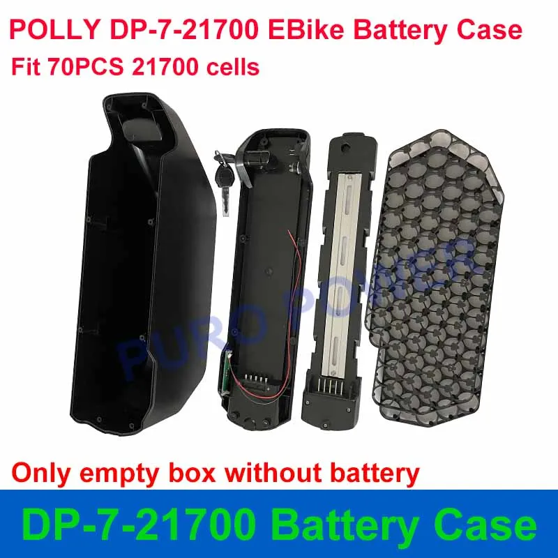 POLLY DP-7-21700 caja de batería compatible con 70 Uds 21700 celdas caja vacía tira de níquel 10S 13S 14S 35A DP-2170-7 para batería DIY 36V 48V 52V