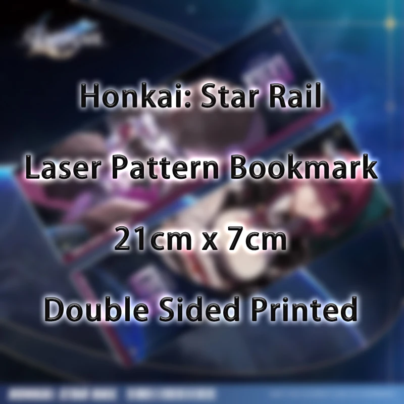 Honkai: Star Rail Asta Stationmaster Bookmark, Papelaria Novidade Estética, Padrão Laser Refletivo, Video Souvenir, 21cm X 7cm