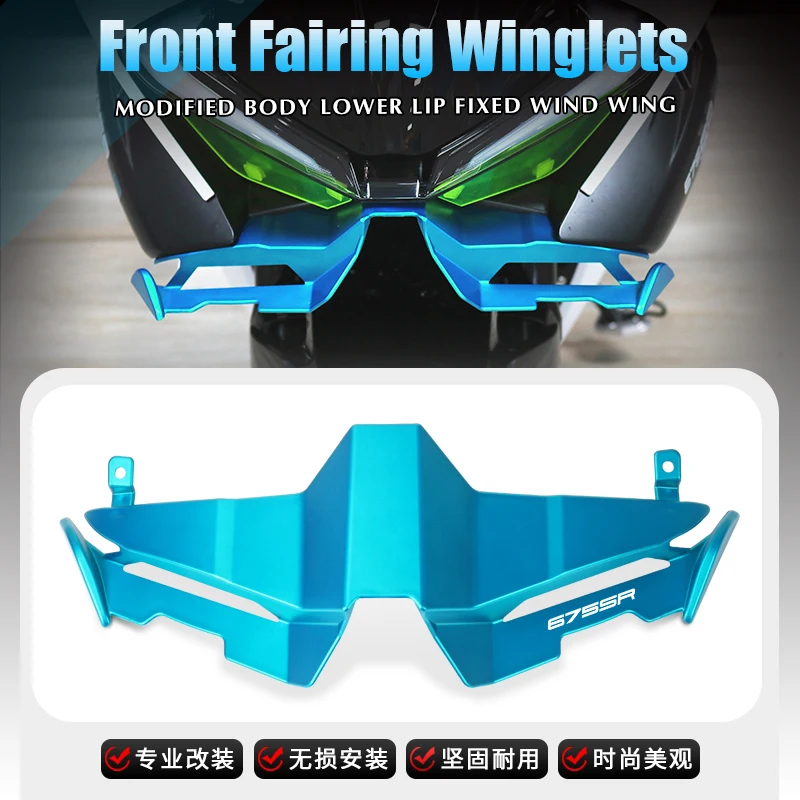 For 675SR 675 SR 675SR-R 2024 2025 Motorcycle Front Fairing Winglets Aerodynamic Wing Shell Cover Protection Guards Kit