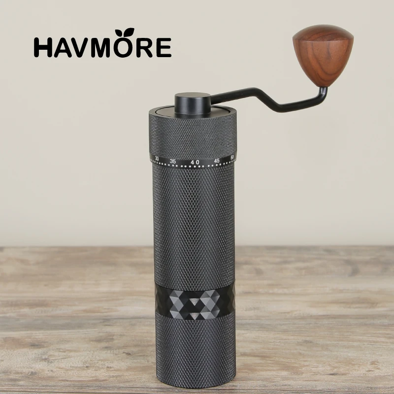 External adjustment hand-operated bean grinder CNC steel grinding core portable coffee bean grinder with adjustable thickness