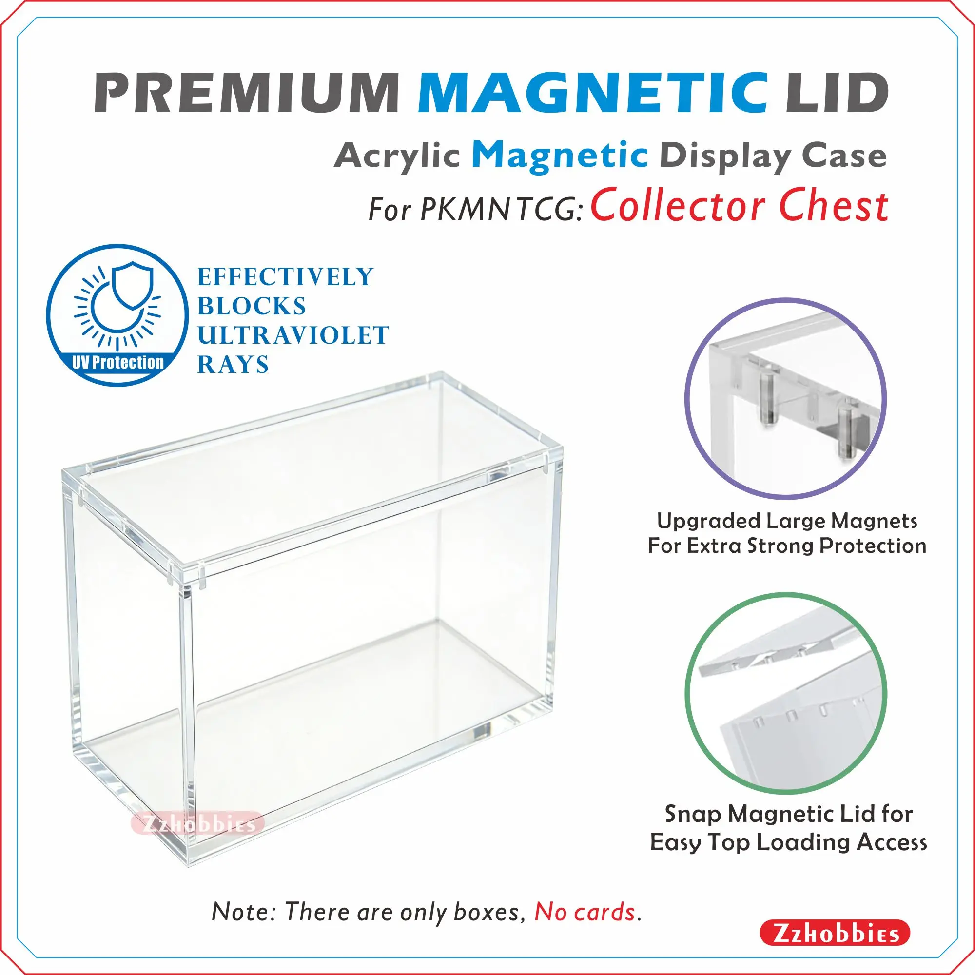 1 PCS Acrylic Magnetic Case For PKMN TCG: Collector Chest【5mm Thick】