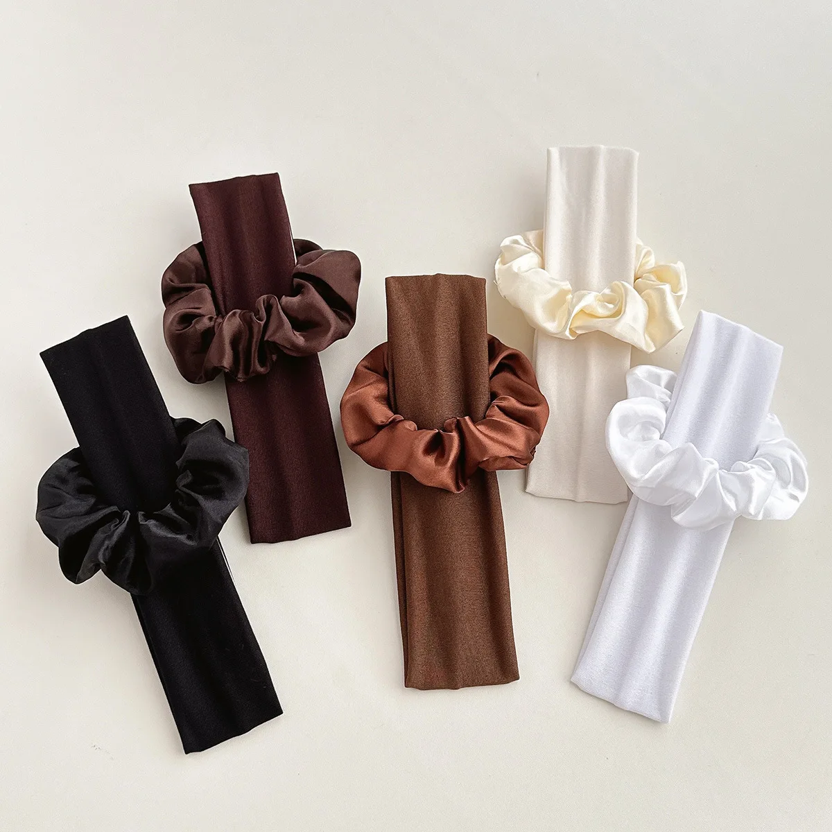 

2 Pcs Women's Hair Accessories Set Solid Color Simple Versatile Hair Band Hair Ties High Elasticity Sports Yoga Hair Accessories