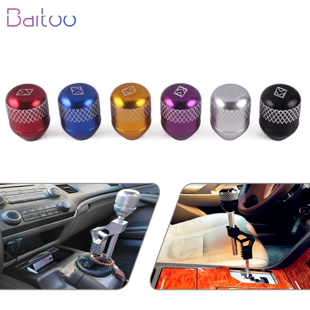 

New M10x1.5 Aluminum White Engraved Mark Thread Billet Gear Shift Knob Gear Stick Head Shifter Lever For Honda With Logo SFN023