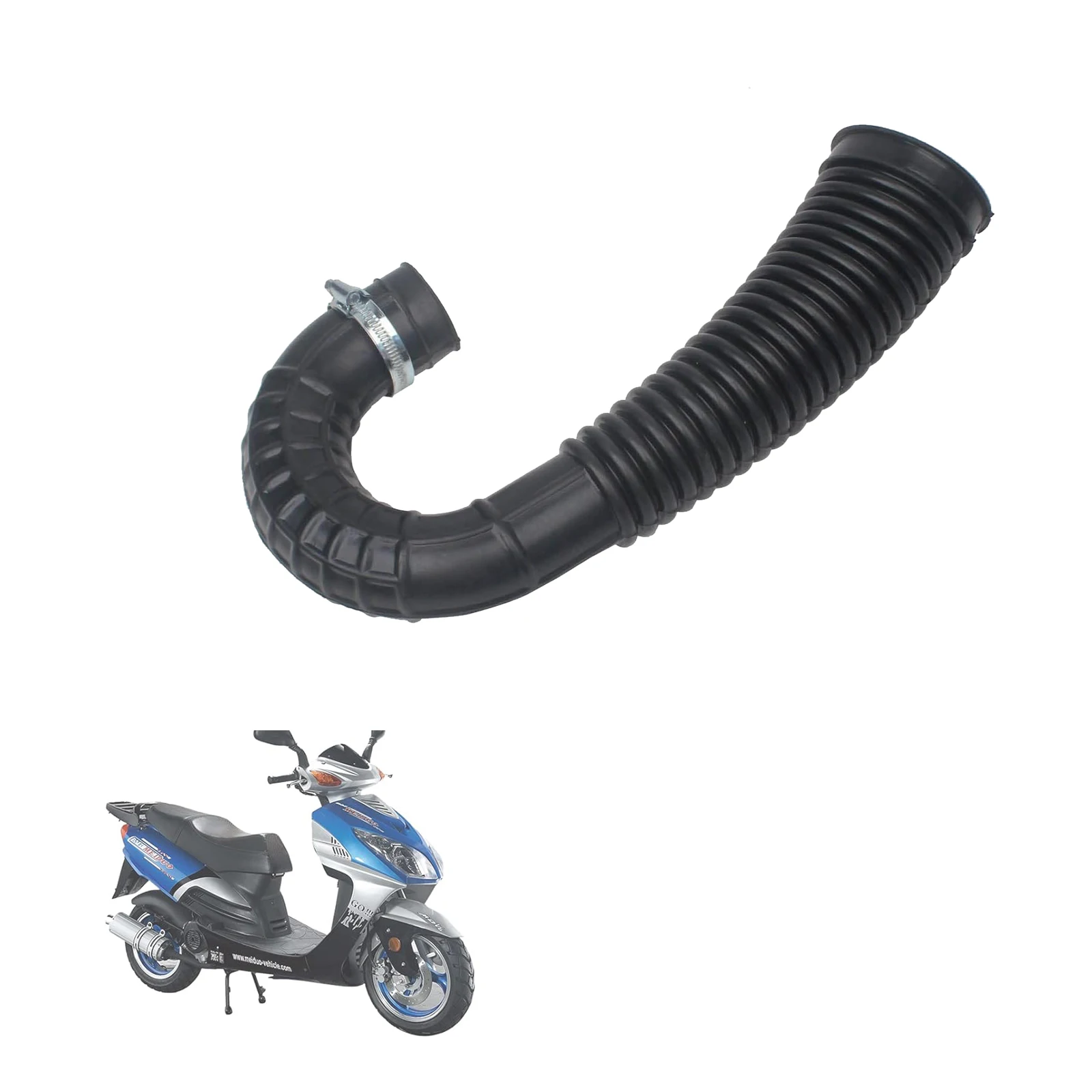 

Air Filter Intake Tube Cleaner Hose in Rubber Material Compatible with GY6 150CC 125CC Scooter Mopeds Jonway R5 R9
