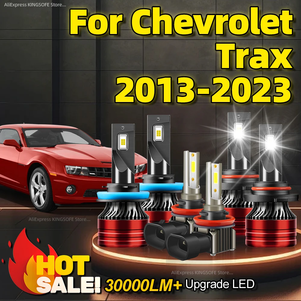

2/6 шт. светодиодные фары 30000LM Canbus H11 HB3 автомобильные фары 6000K противотуманные фары для Chevrolet Trax 2013 2014 2015 2016 2017 2018 2019-2023