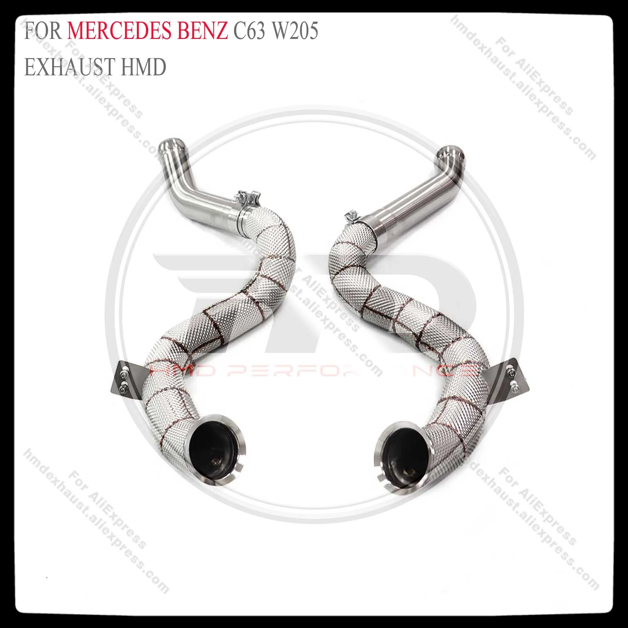 

HMD Exhaust System High Flow Performance Downpipe for Mercedes-Benz AMG W205 C63 4.0T Without Catalyst Pipe