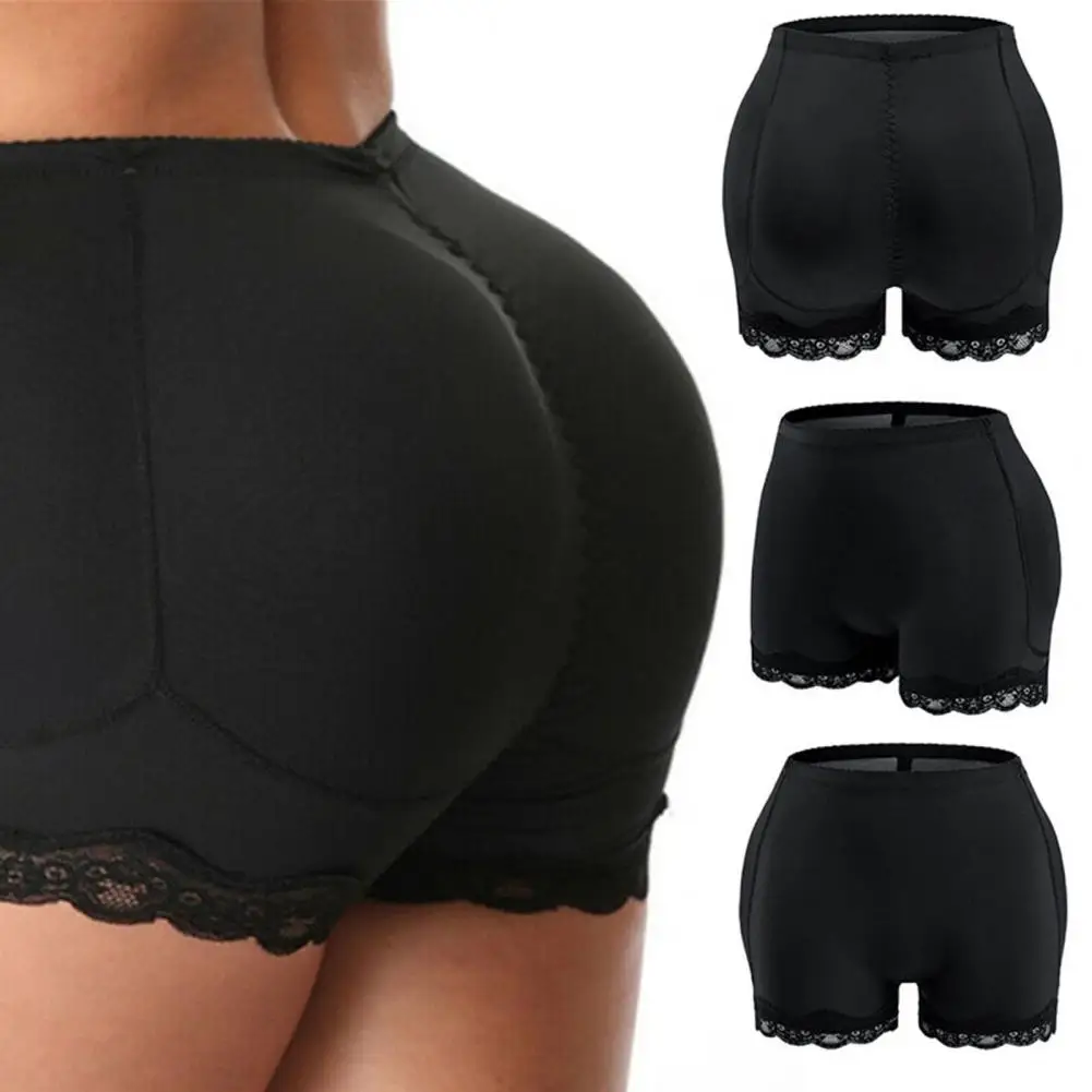 Sexy Push Up Panties High Waist Lace TrimButt Lifter Panties Sports Yoga Shorts Women Hip Enhancer Padded Body Shaper Fake Butt