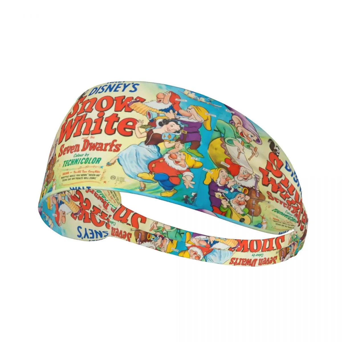 

Grimm's Fairy Tales Snow White And The Seven Dwarfs Animation Sweatband Women Men Moisture Wicking Sports Headband for Cycling
