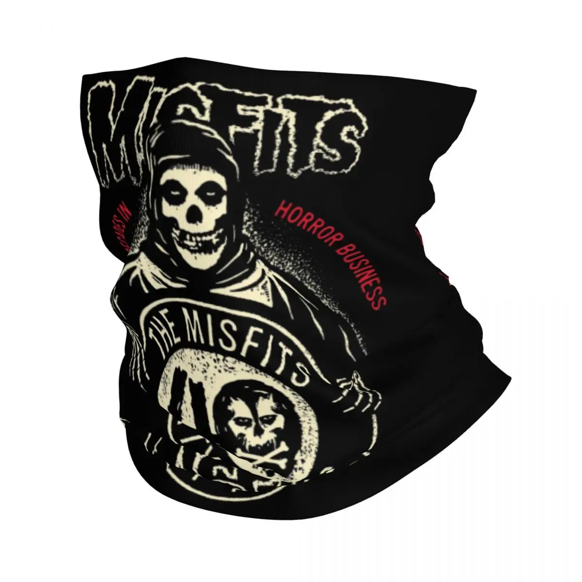 Custom Misfits Punk Rock Band Bandana Neck Warmer Women Men Winter Ski Tube Scarf Gaiter Face Cover