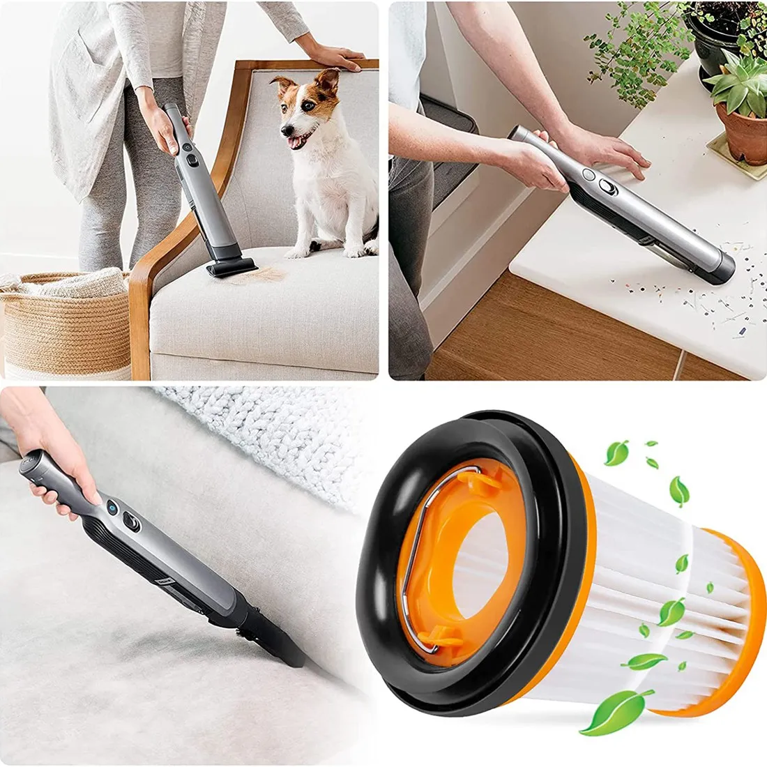 6 Stück Vakuum filter für Haifisch ionen w1 Akku-Hand vakuum filter für Hai wandvac wv200 wv201 wv220, Teil xhfwv200