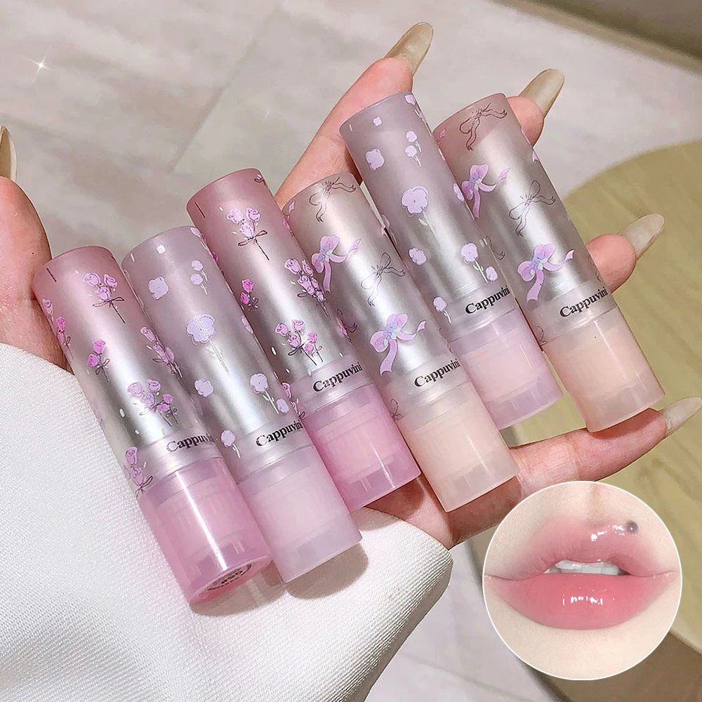 Cappuvini doce menina brilho labial espelho esmalte labial pouty lábios hidratante luz de água maquiagem de longa duração batom presente dos namorados
