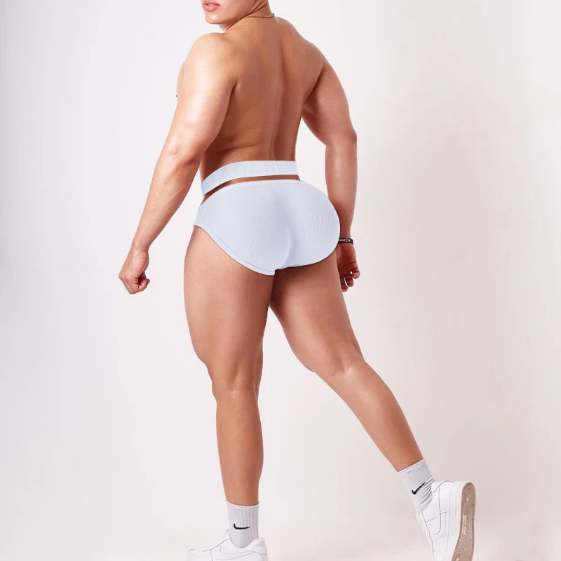 

Трусы-брифы мужские с заниженной талией, пикантное нижнее белье с U-образным выпуклым хлопковым поясом, дышащие мягкие трусы слипы для геев