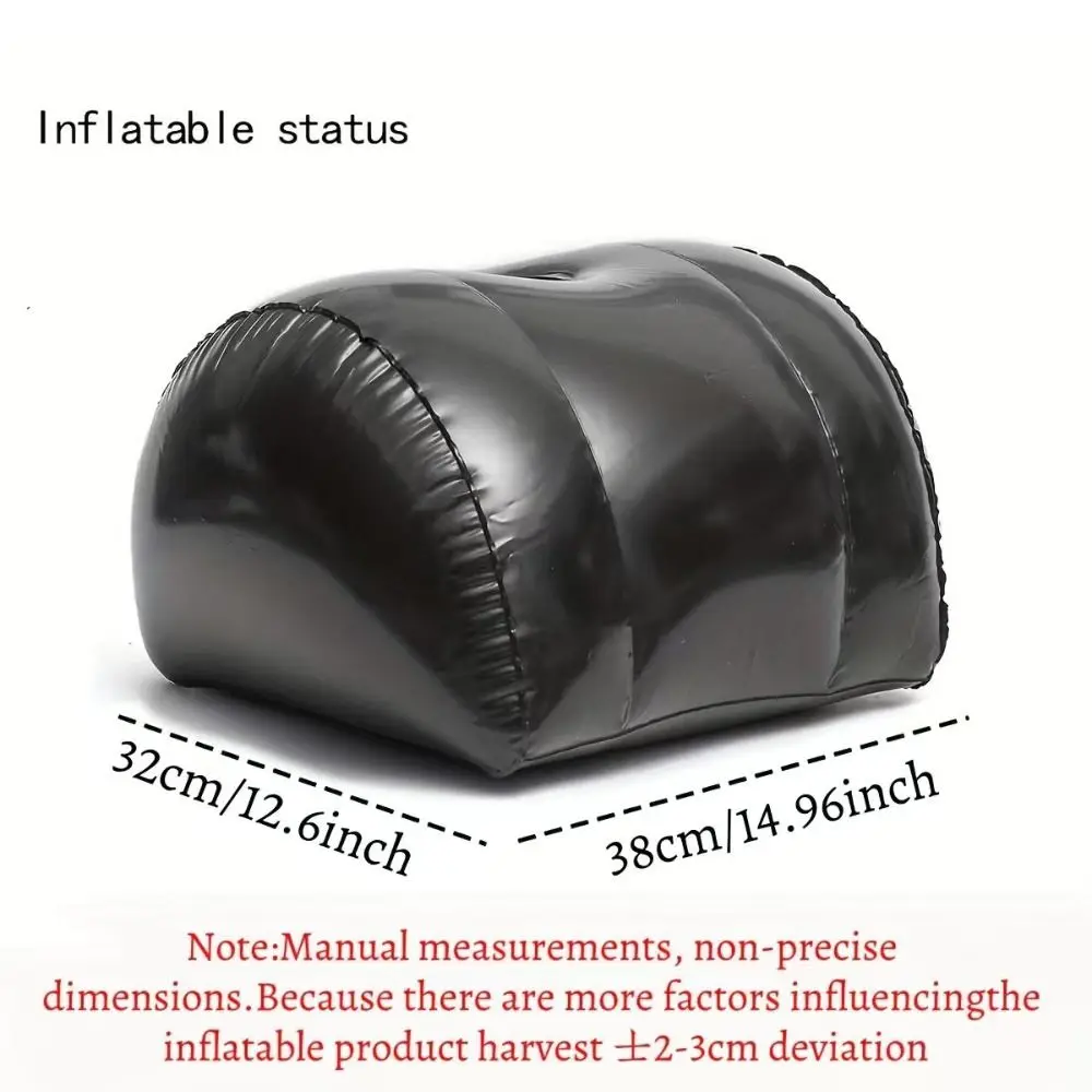 

PVC Flocking Silicone Pillow Triangle Cylinder Wedge Blue+Black Inflatable Pillow Soft Inflatable Magic Cushion Home