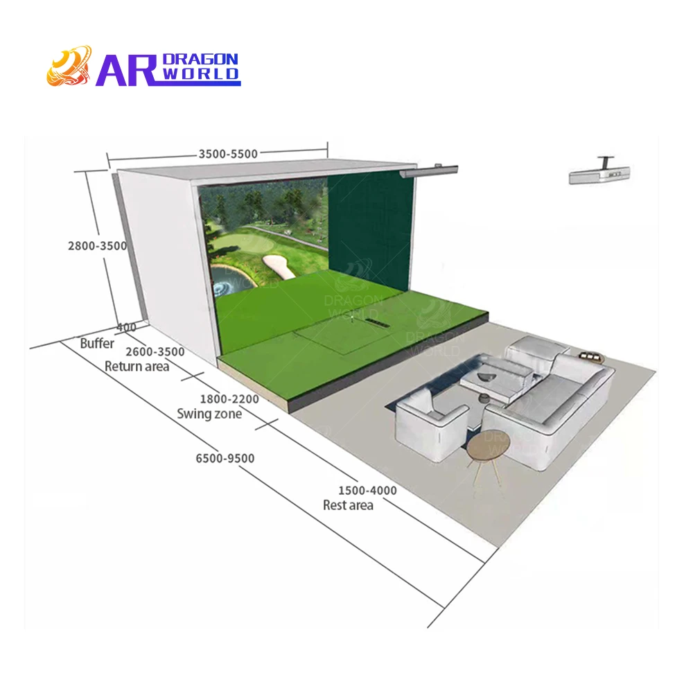 Customized Golf Training Aid Infrared Screen Golf Simulator System