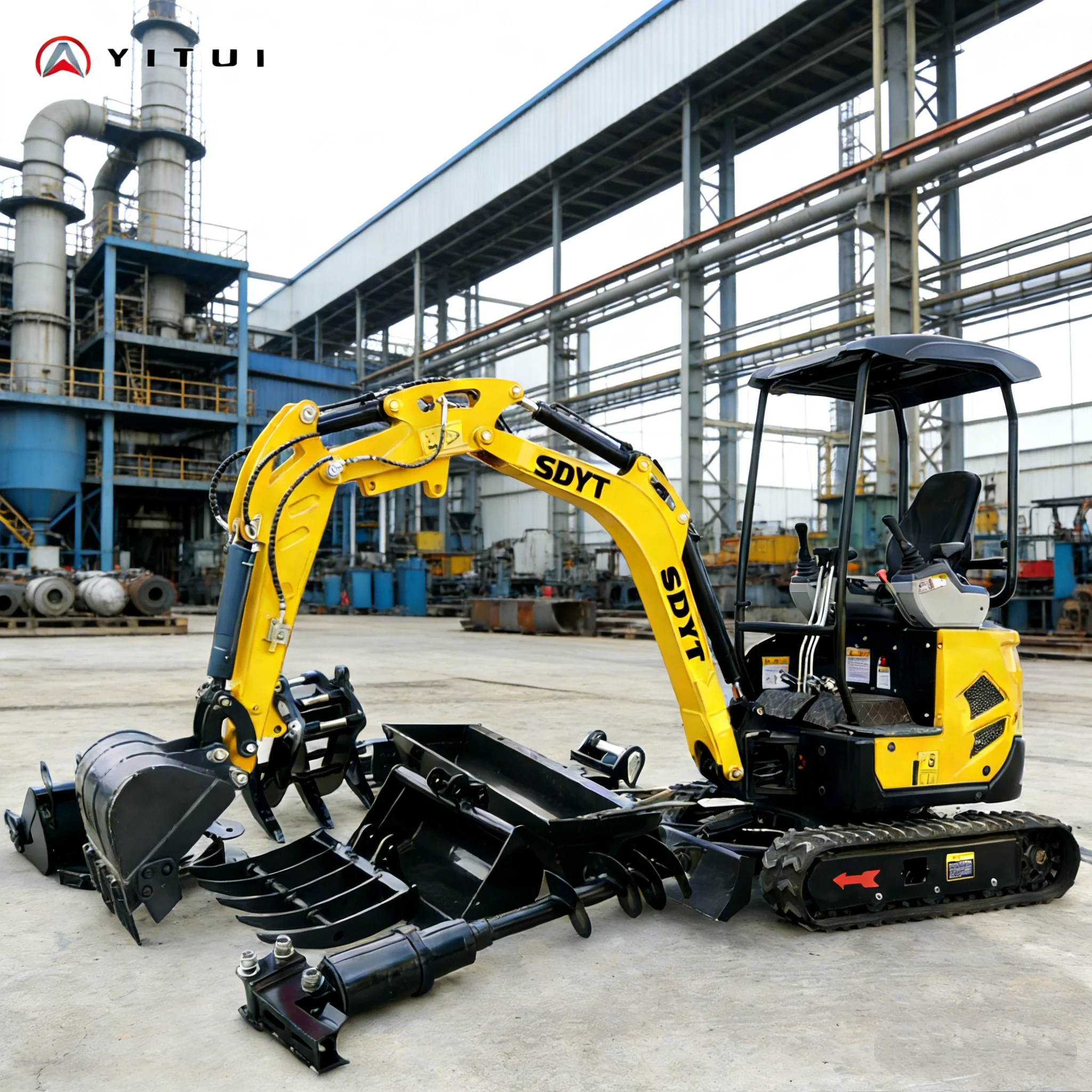 

2026 Customized 1.8 Ton Mini Digger CE Approved Mini Excavator With Hydraulic Hammer Grapple Powerful Engine Earthmoving