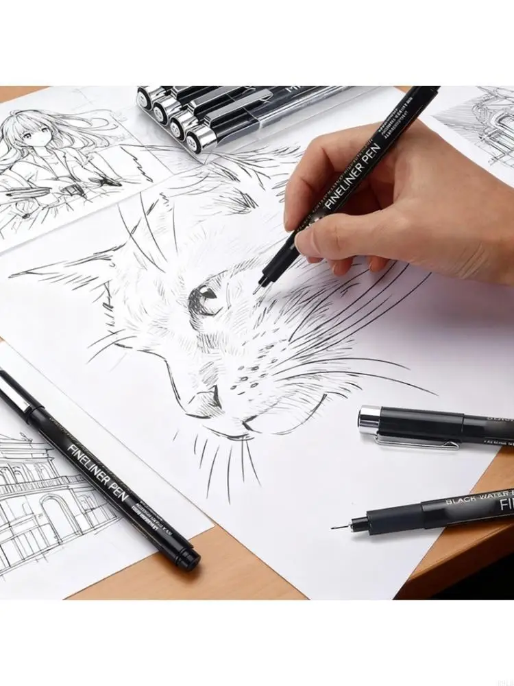 2026-new-artist-drawing-pen-waterproof-fine-liner-pen-needle-tip-marker-for-cartoon-sketching-art-illustrations-and-journaling