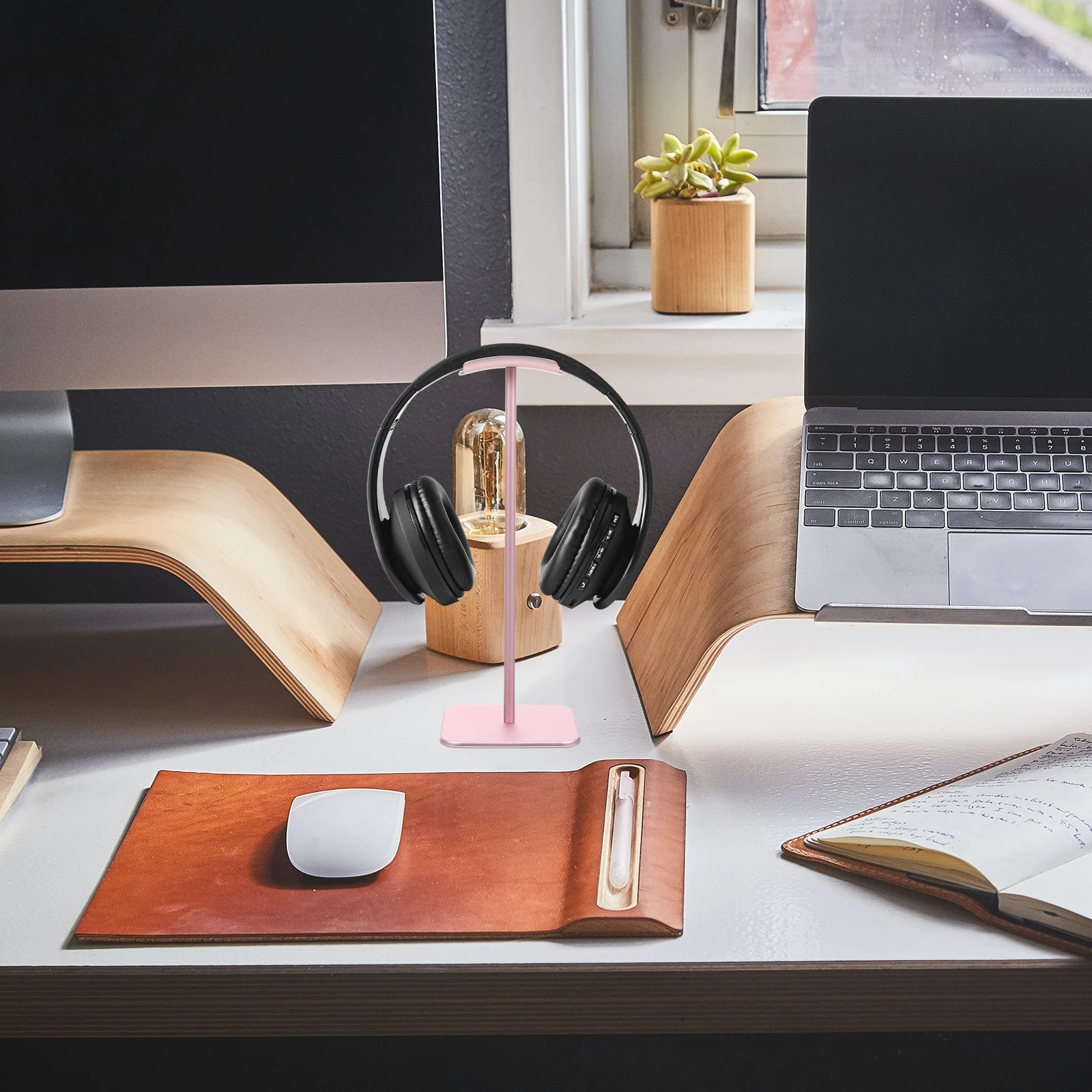 

Durable Aluminum Headset Display Stand Gaming Accessories Universal Headphone Rack Bracket Desk Organizer Miniature Model Shelf